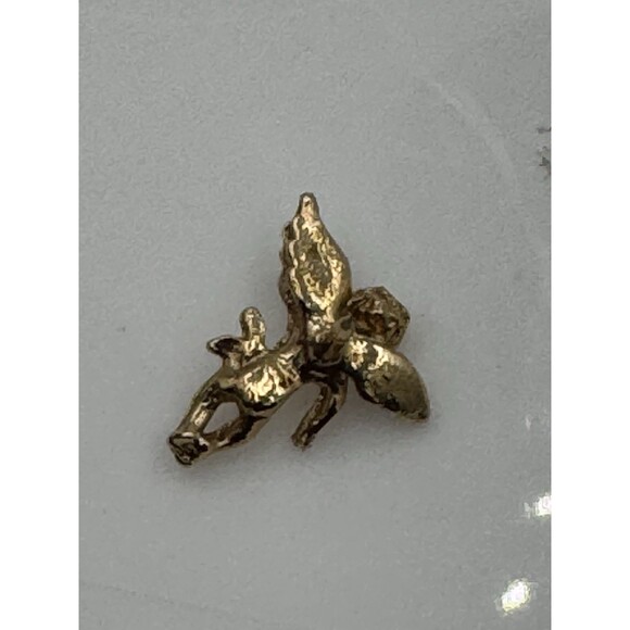 Vintage Guardian Angel Cherub Gold Tone Pin 1" x 1.25" Lapel Hat Brooch - Picture 5 of 7